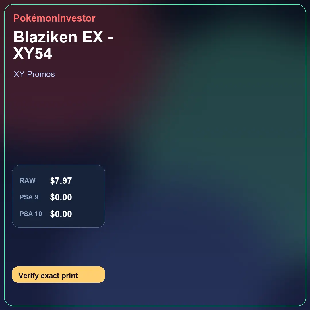 Card research image for Blaziken EX - XY54
