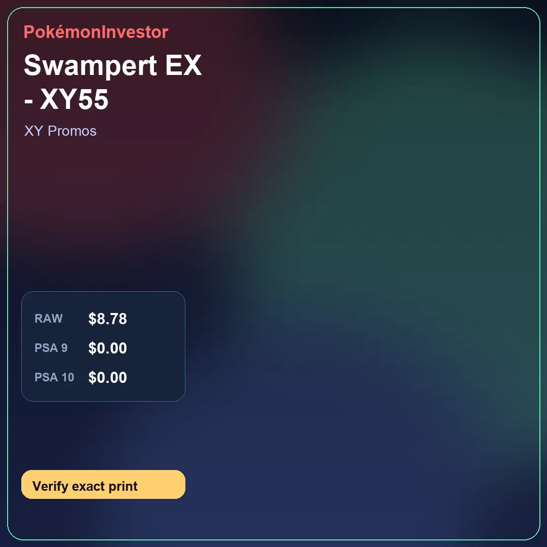 Card research image for Swampert EX - XY55