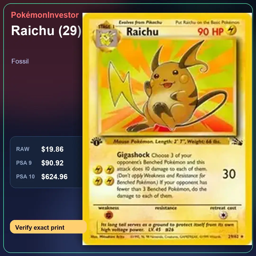 Card research image for Raichu (29)