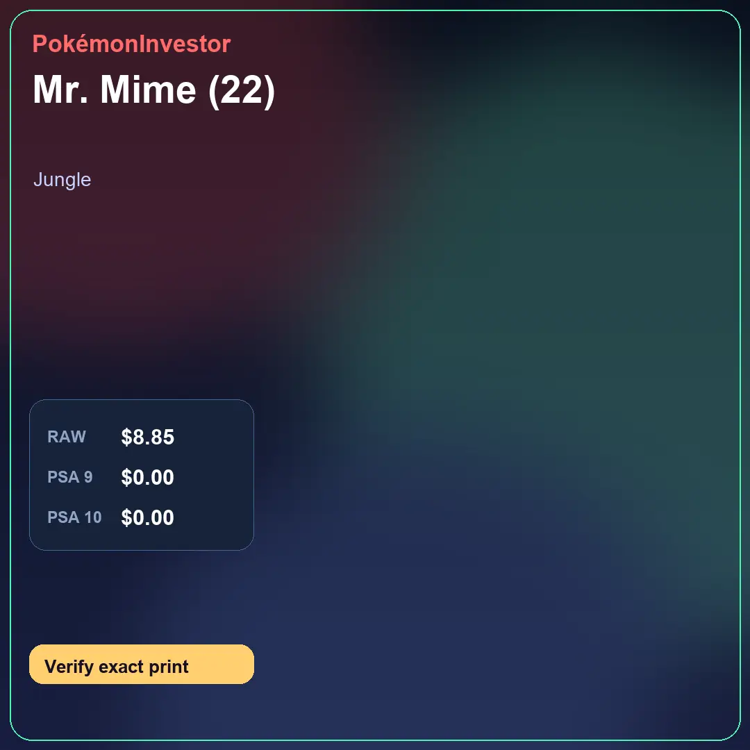 Card research image for Mr. Mime (22)