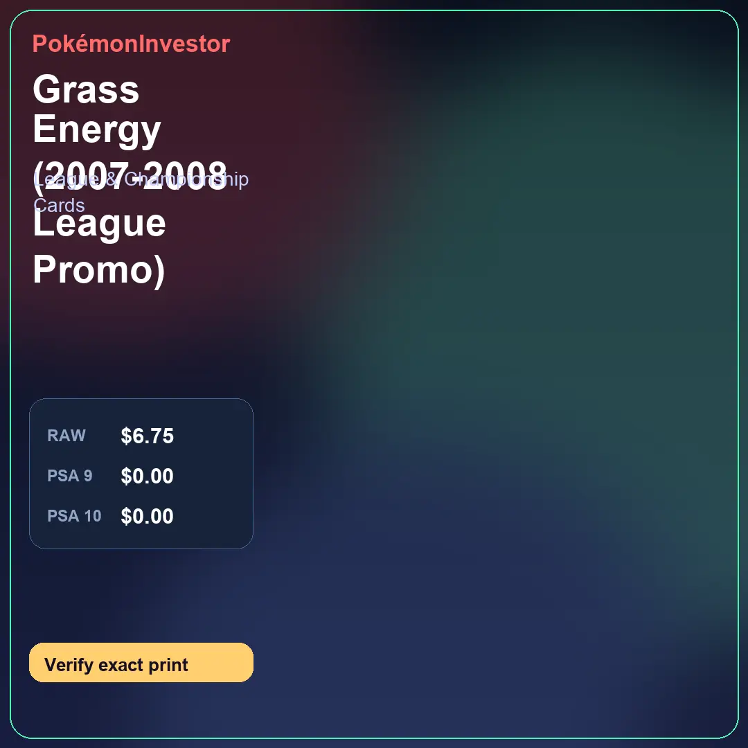 Card research image for Grass Energy (2007-2008 League Promo)