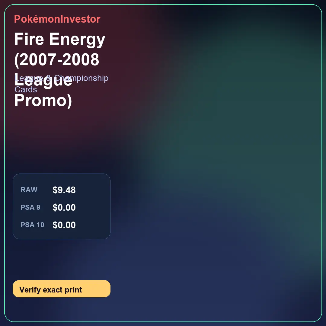 Card research image for Fire Energy (2007-2008 League Promo)