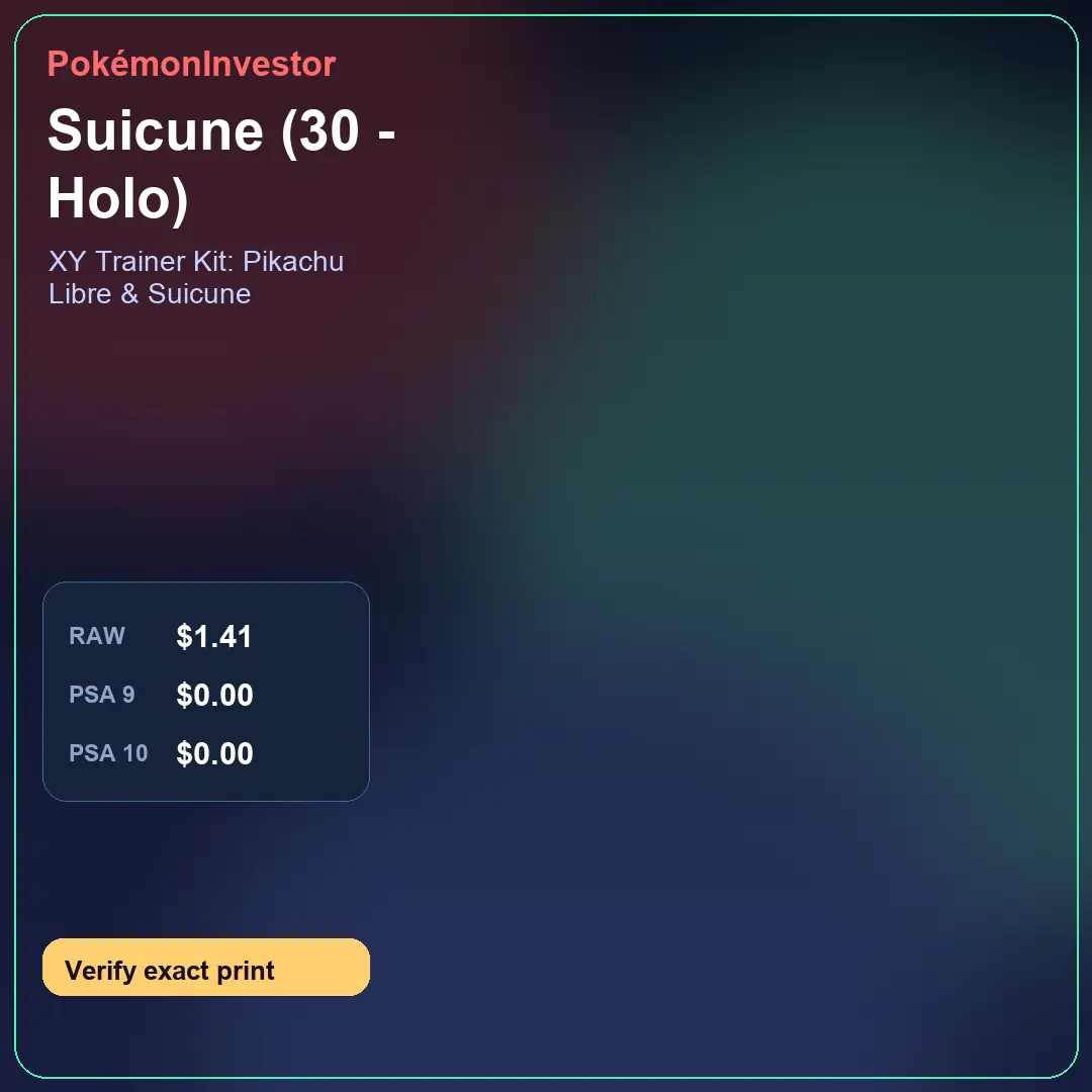 Card research image for Suicune (30 - Holo)