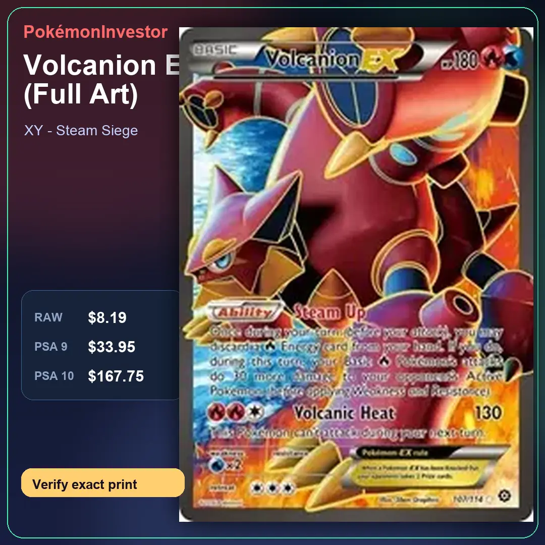 Card research image for Volcanion EX (Full Art)
