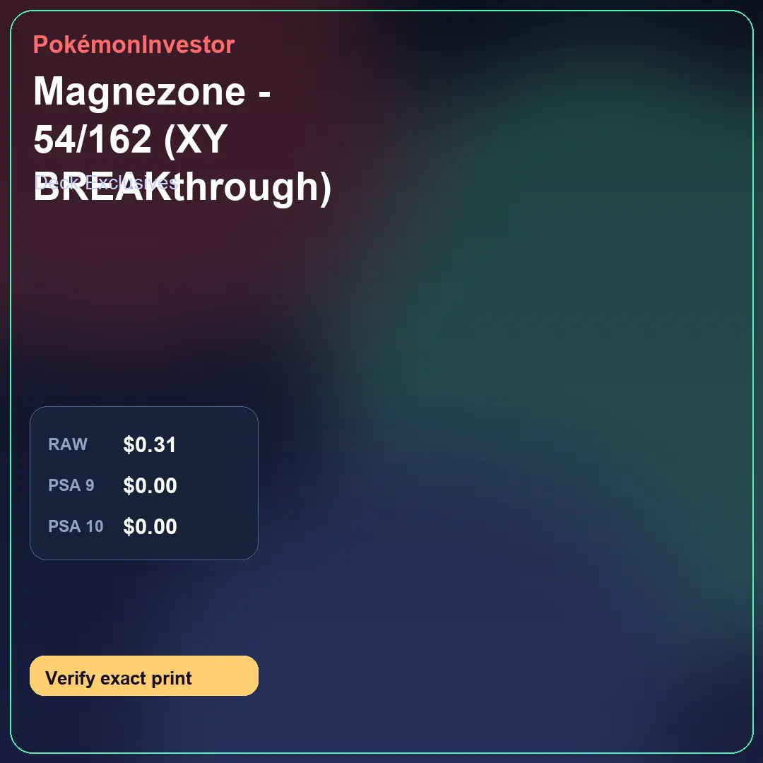 Card research image for Magnezone - 54/162 (XY BREAKthrough)