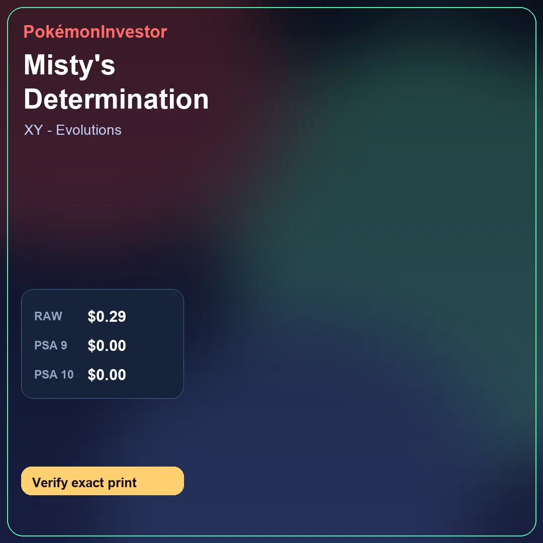 Card research image for Misty's Determination