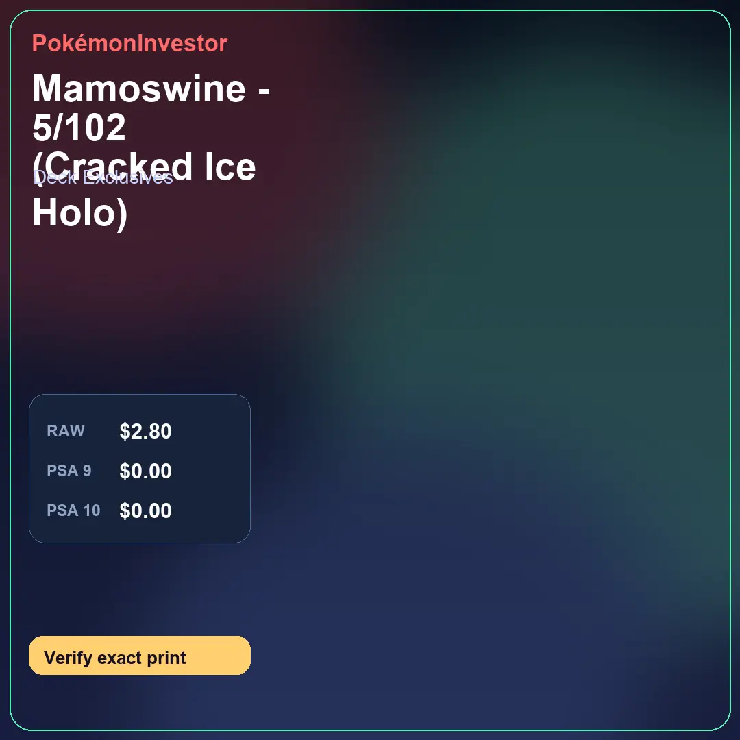 Card research image for Mamoswine - 5/102 (Cracked Ice Holo)