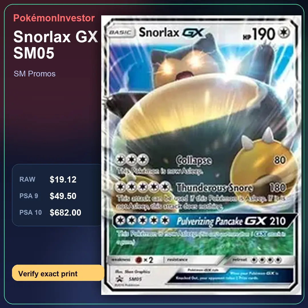 Card research image for Snorlax GX - SM05