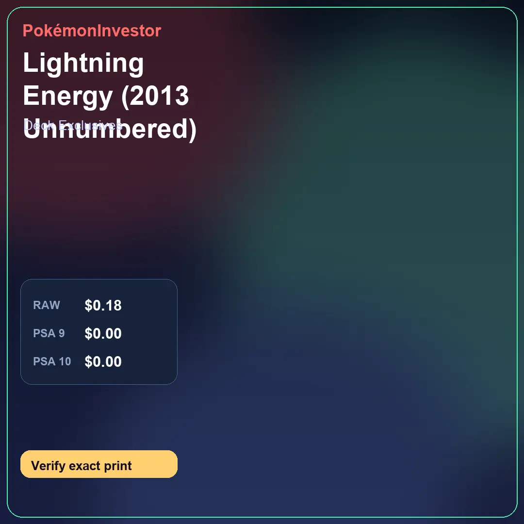 Card research image for Lightning Energy (2013 Unnumbered)
