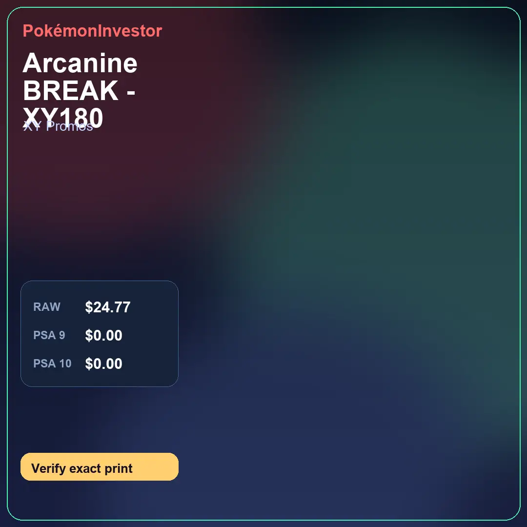 Card research image for Arcanine BREAK - XY180