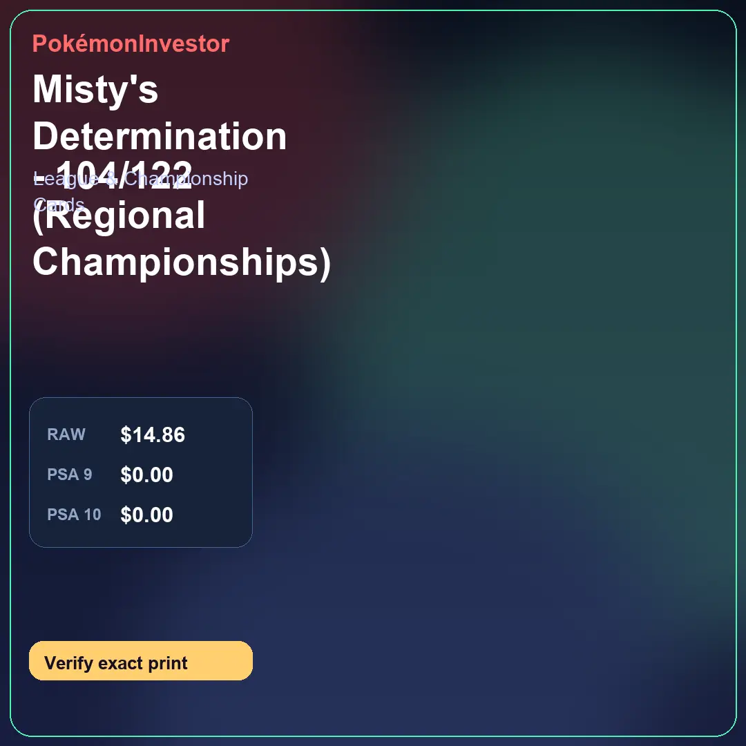 Card research image for Misty's Determination - 104/122 (Regional Championships)