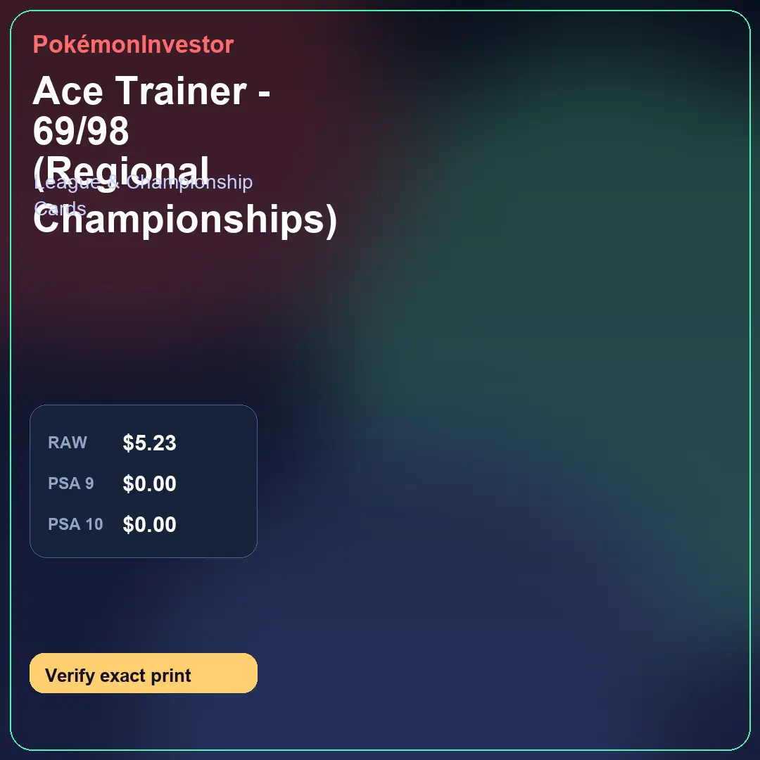 Card research image for Ace Trainer - 69/98 (Regional Championships)