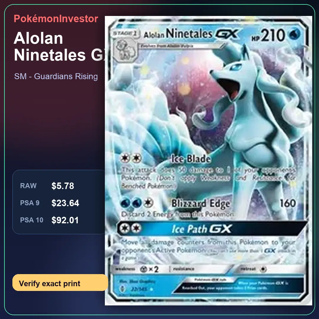 Card research image for Alolan Ninetales GX