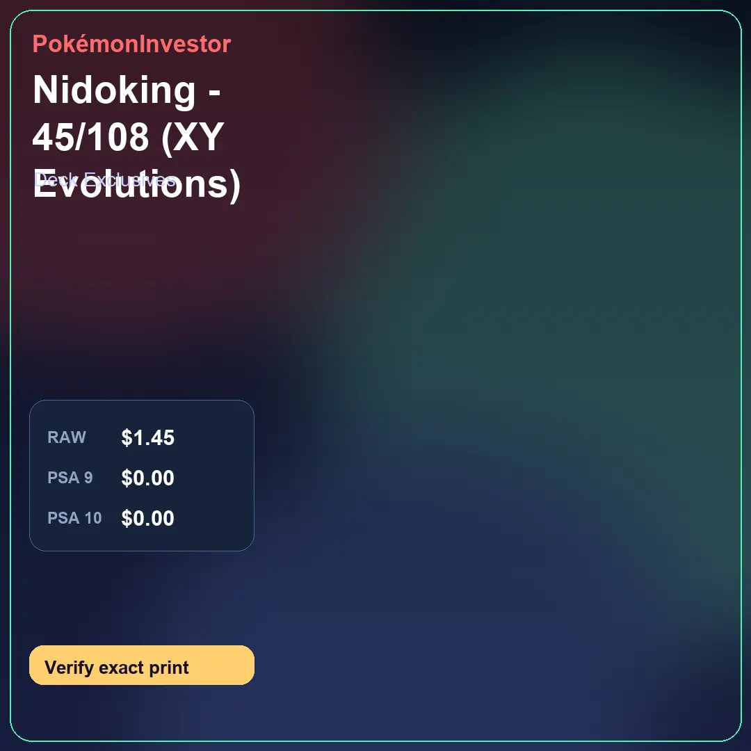 Card research image for Nidoking - 45/108 (XY Evolutions)