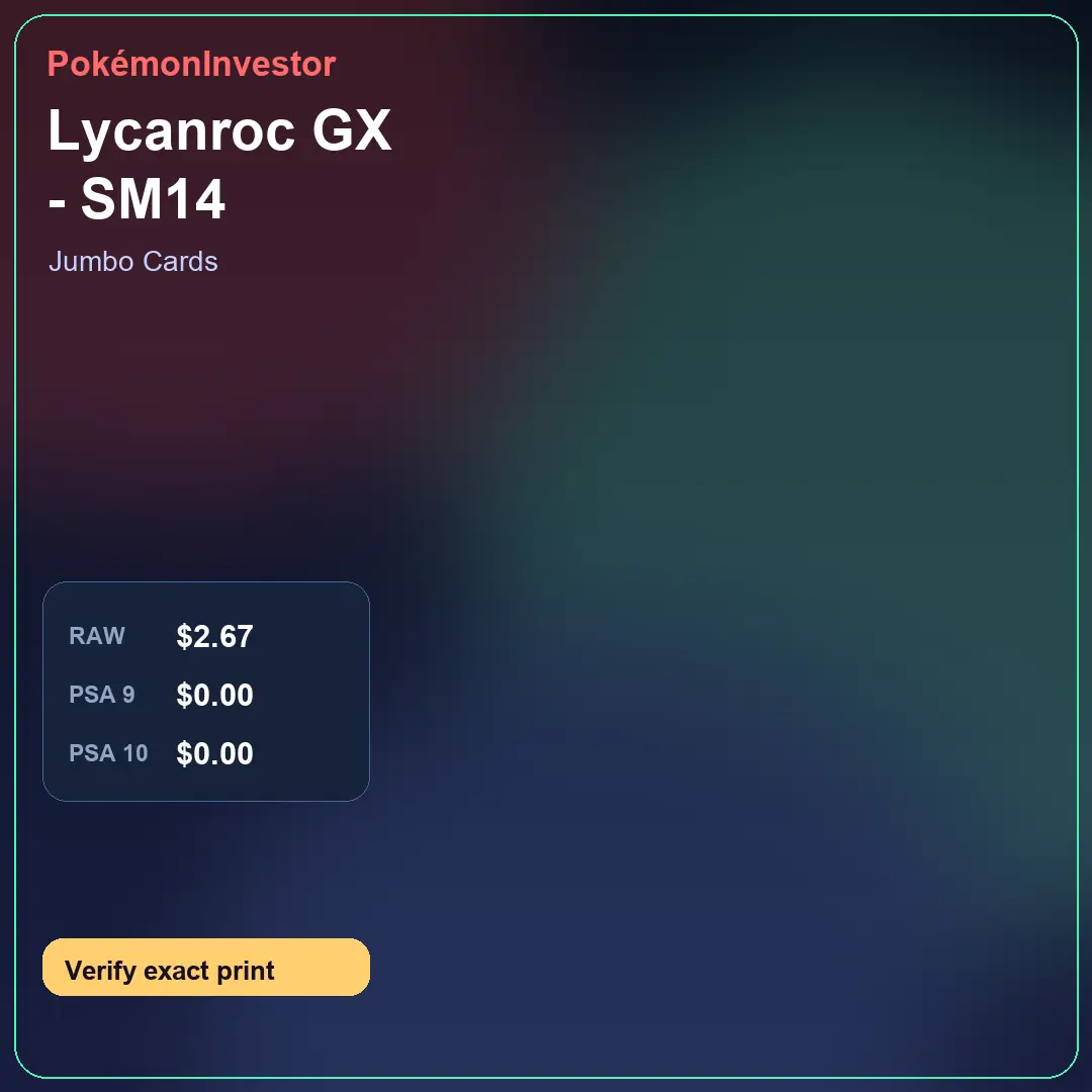 Card research image for Lycanroc GX - SM14