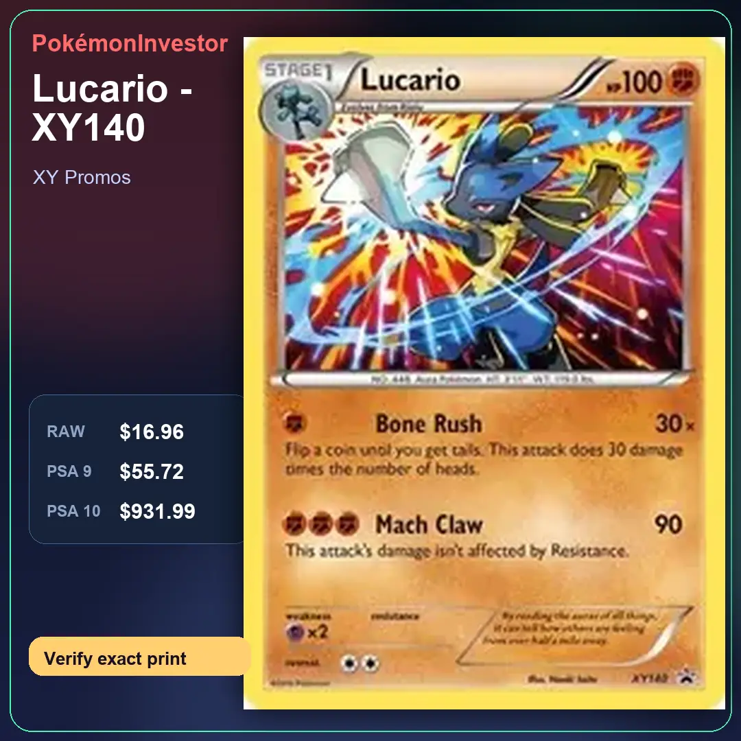 Card research image for Lucario - XY140