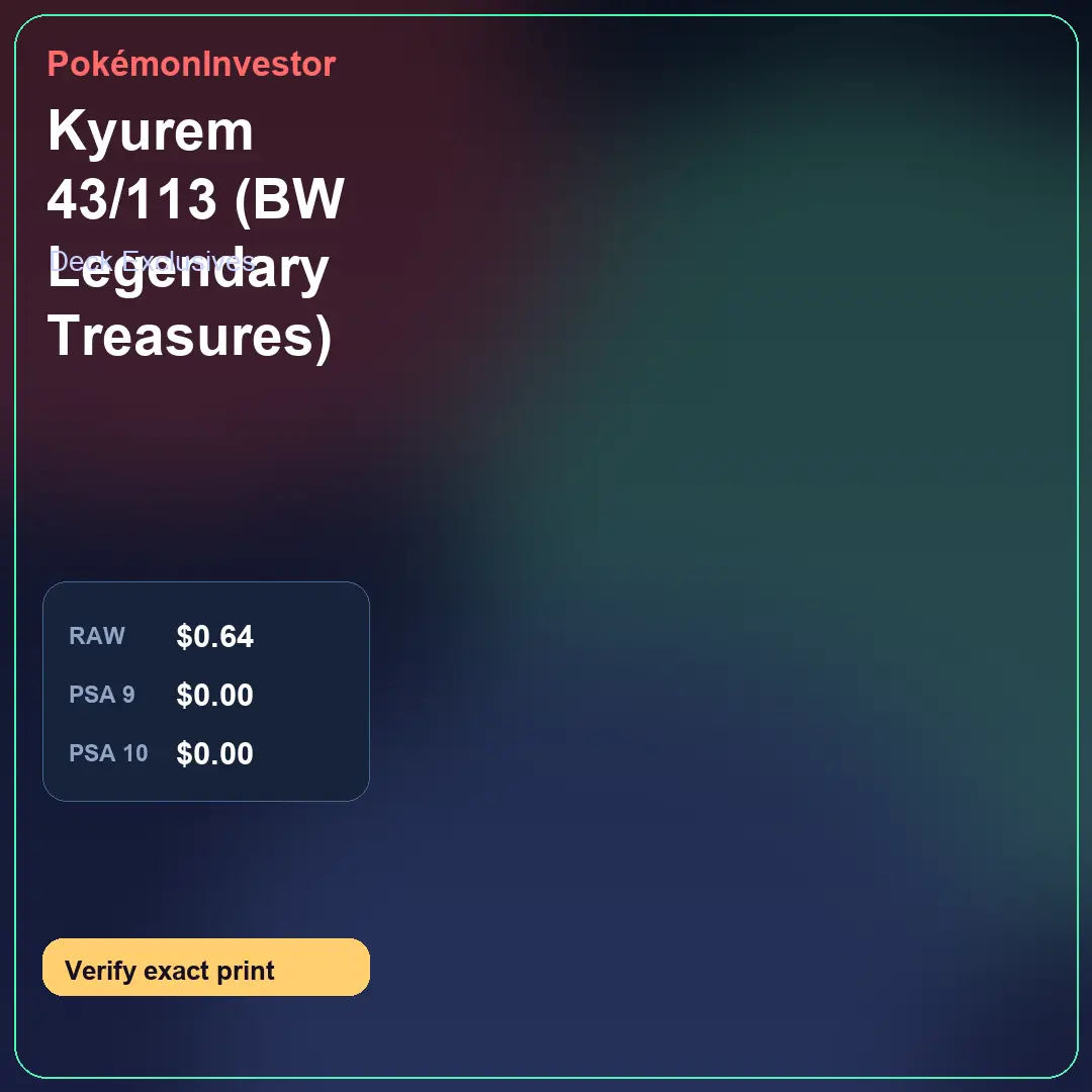 Card research image for Kyurem 43/113 (BW Legendary Treasures)