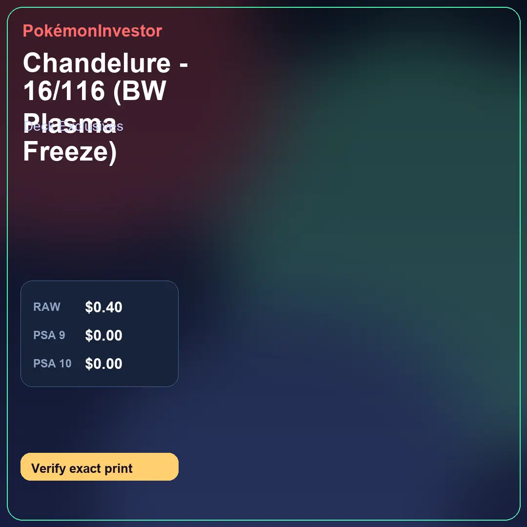 Card research image for Chandelure - 16/116 (BW Plasma Freeze)