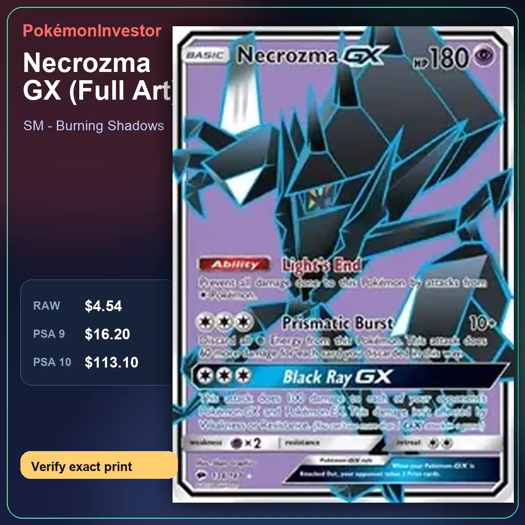 Card research image for Necrozma GX (Full Art)