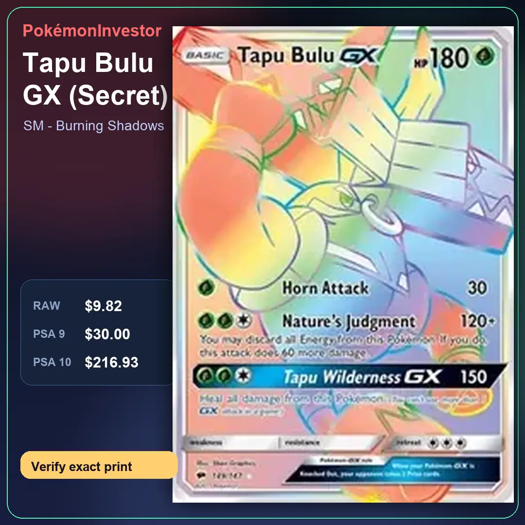 Card research image for Tapu Bulu GX (Secret)