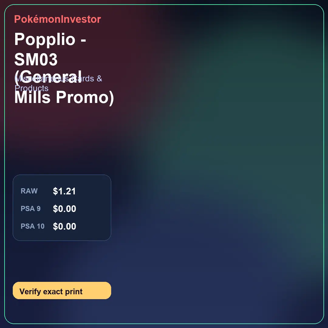 Card research image for Popplio - SM03 (General Mills Promo)