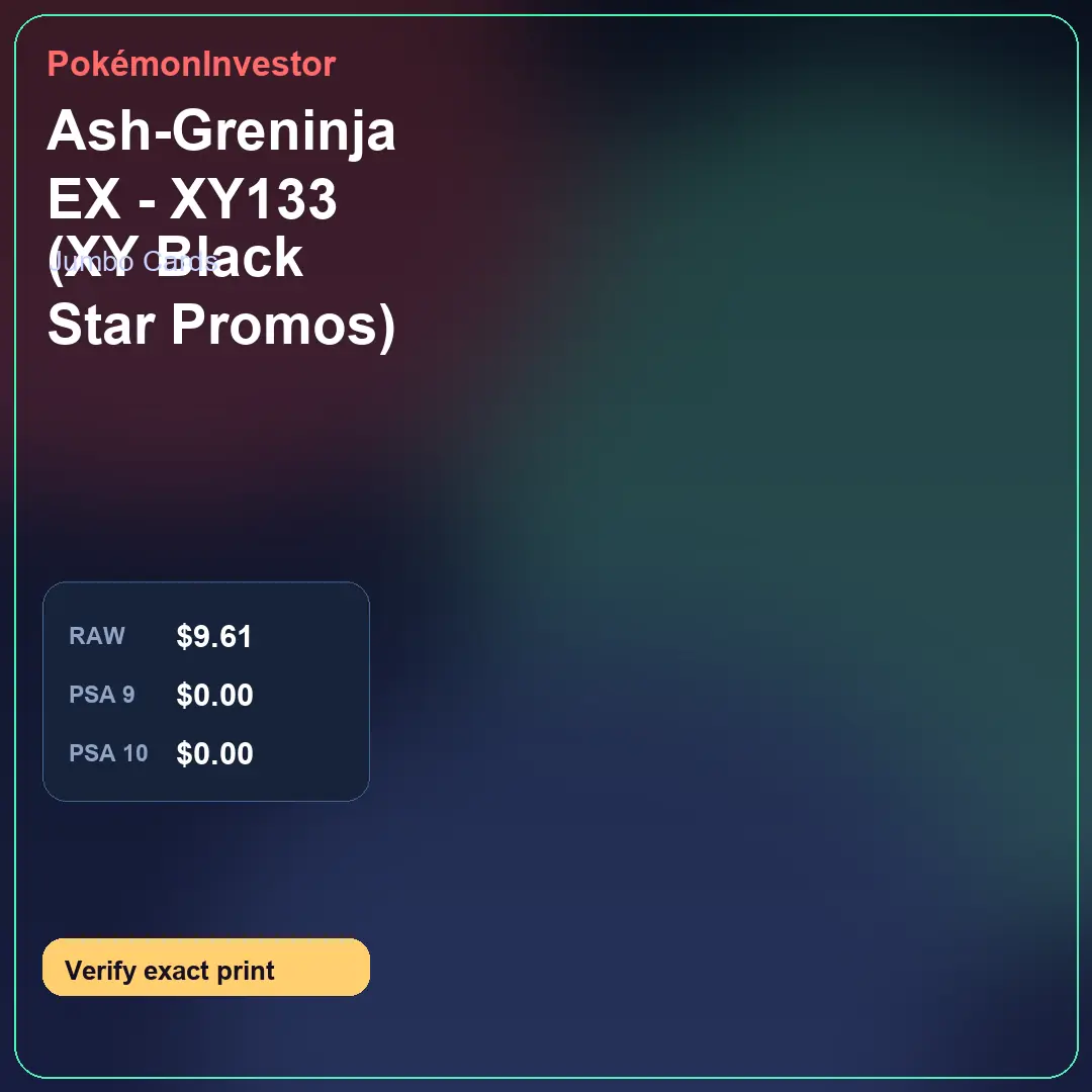 Card research image for Ash-Greninja EX - XY133 (XY Black Star Promos)