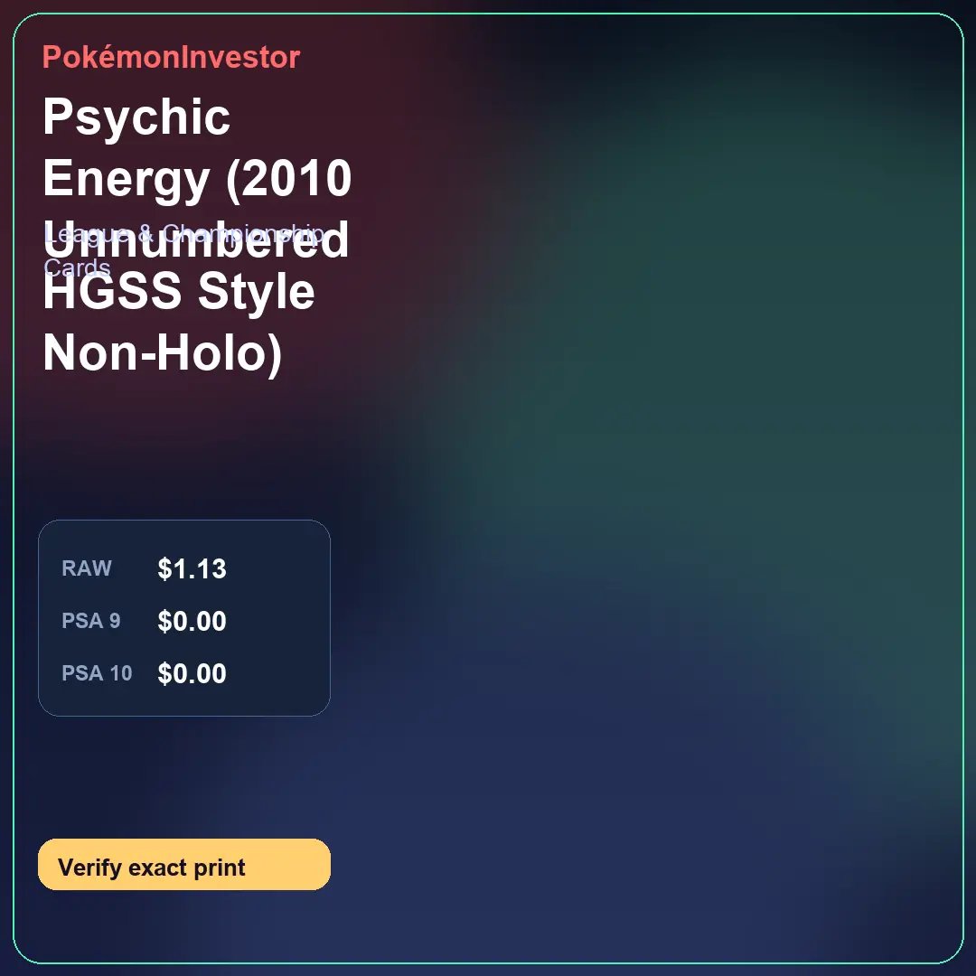 Card research image for Psychic Energy (2010 Unnumbered HGSS Style Non-Holo)