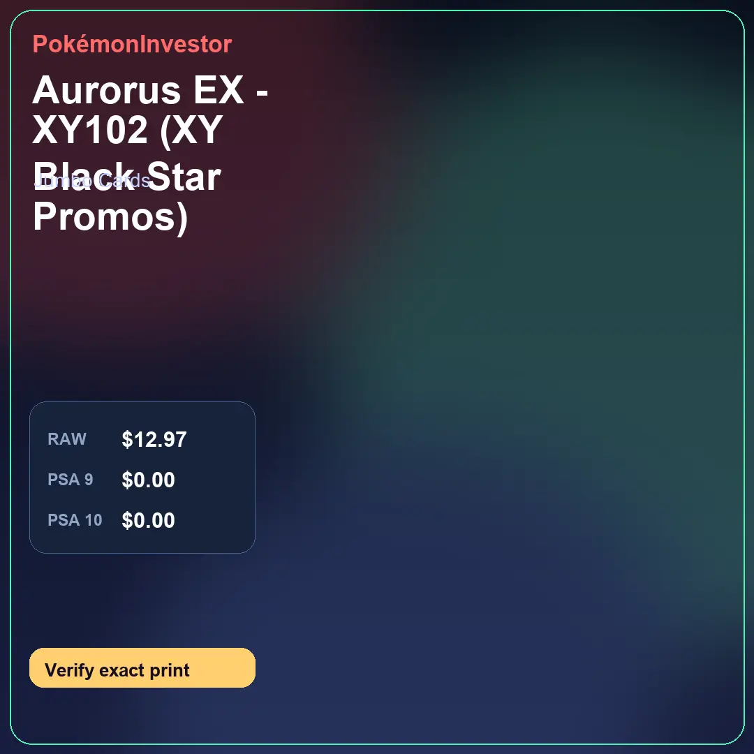 Card research image for Aurorus EX - XY102 (XY Black Star Promos)