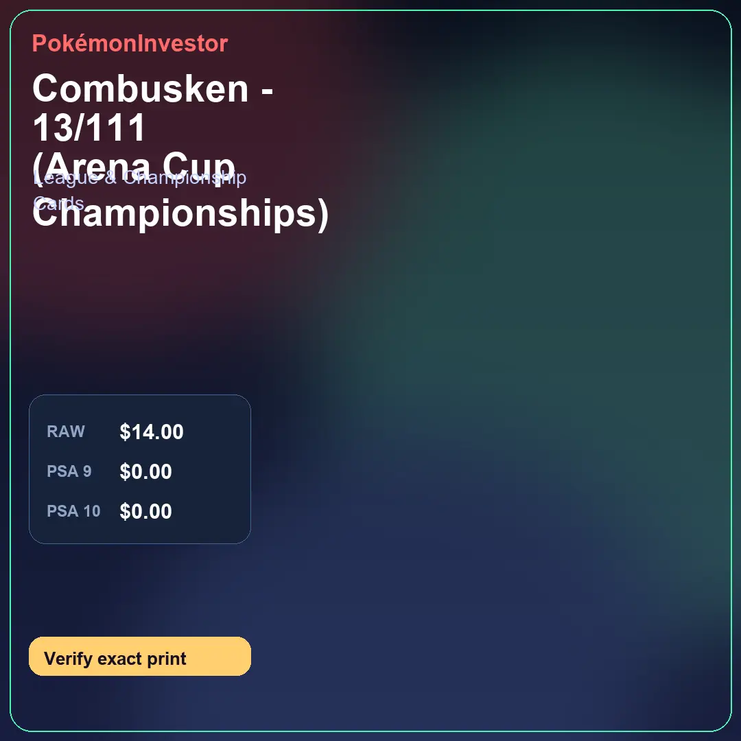 Card research image for Combusken - 13/111 (Arena Cup Championships)