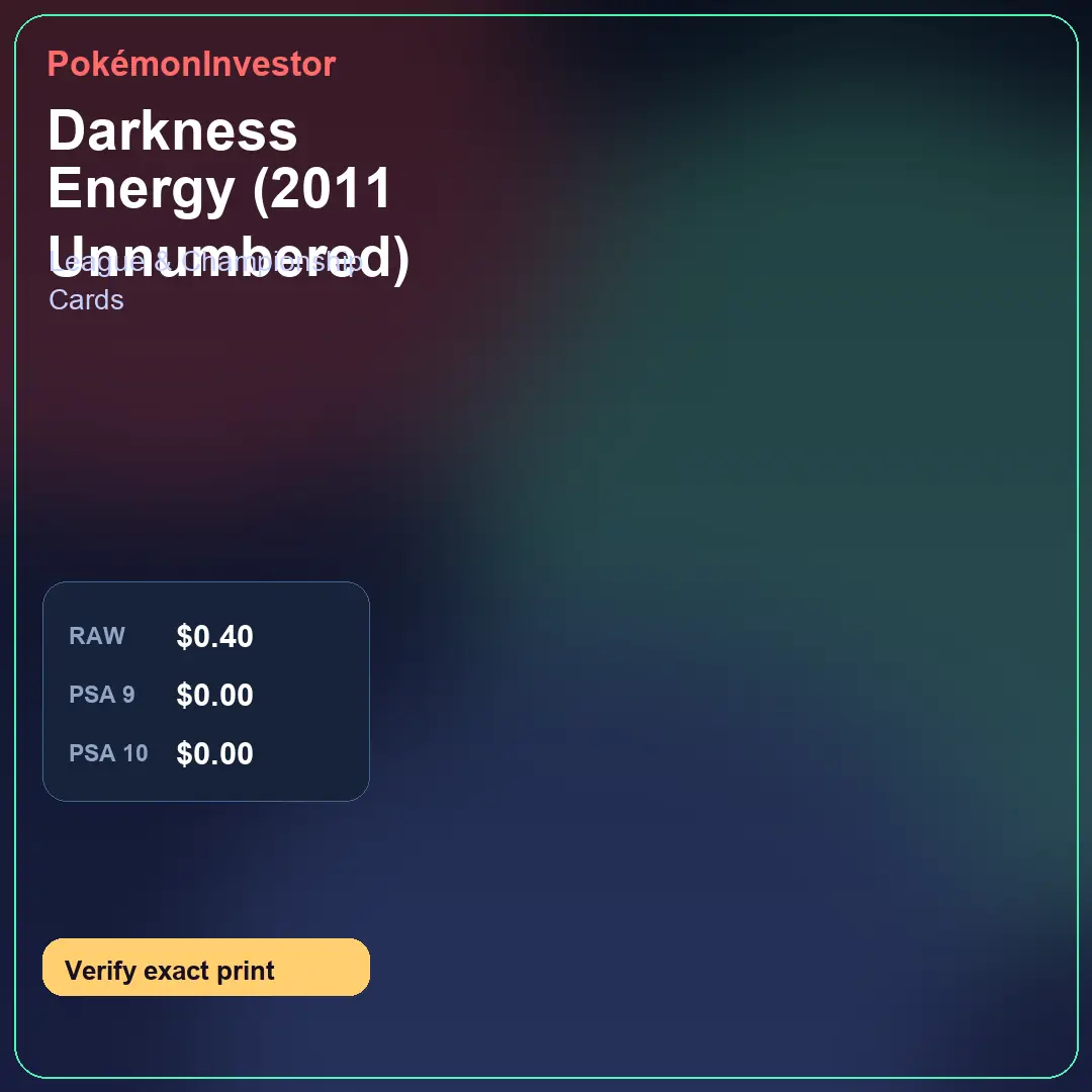Card research image for Darkness Energy (2011 Unnumbered)