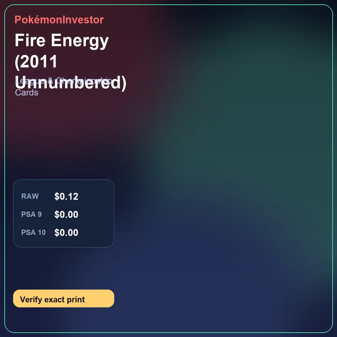 Card research image for Fire Energy (2011 Unnumbered)