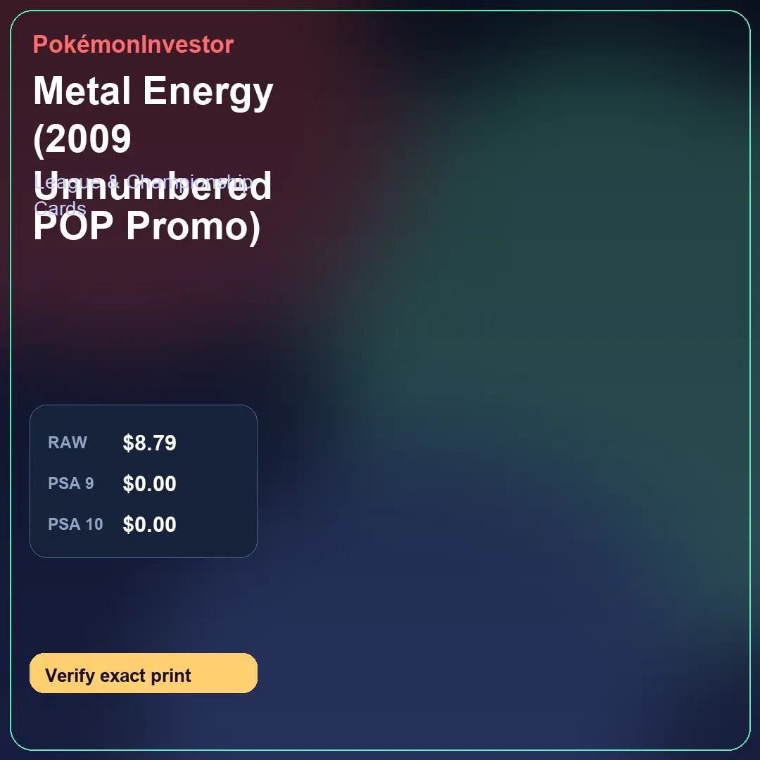 Card research image for Metal Energy (2009 Unnumbered POP Promo)