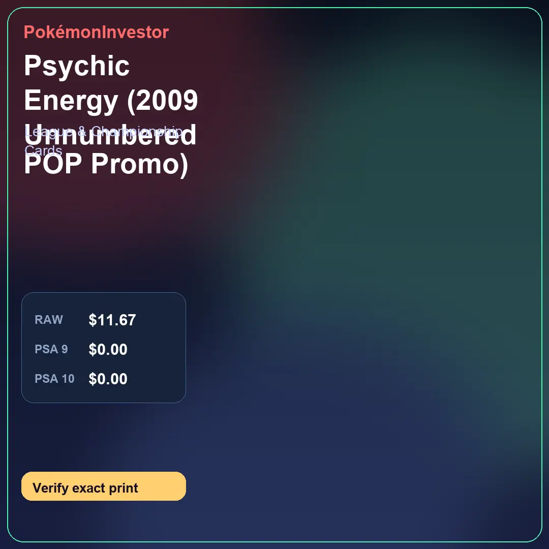 Card research image for Psychic Energy (2009 Unnumbered POP Promo)