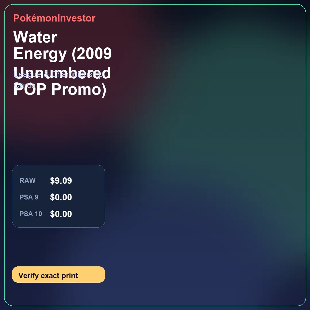 Card research image for Water Energy (2009 Unnumbered POP Promo)