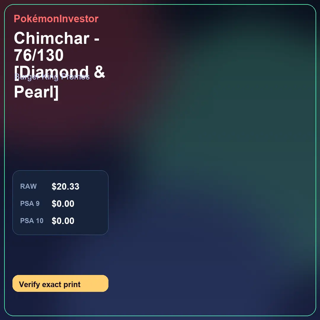 Card research image for Chimchar - 76/130 [Diamond & Pearl]