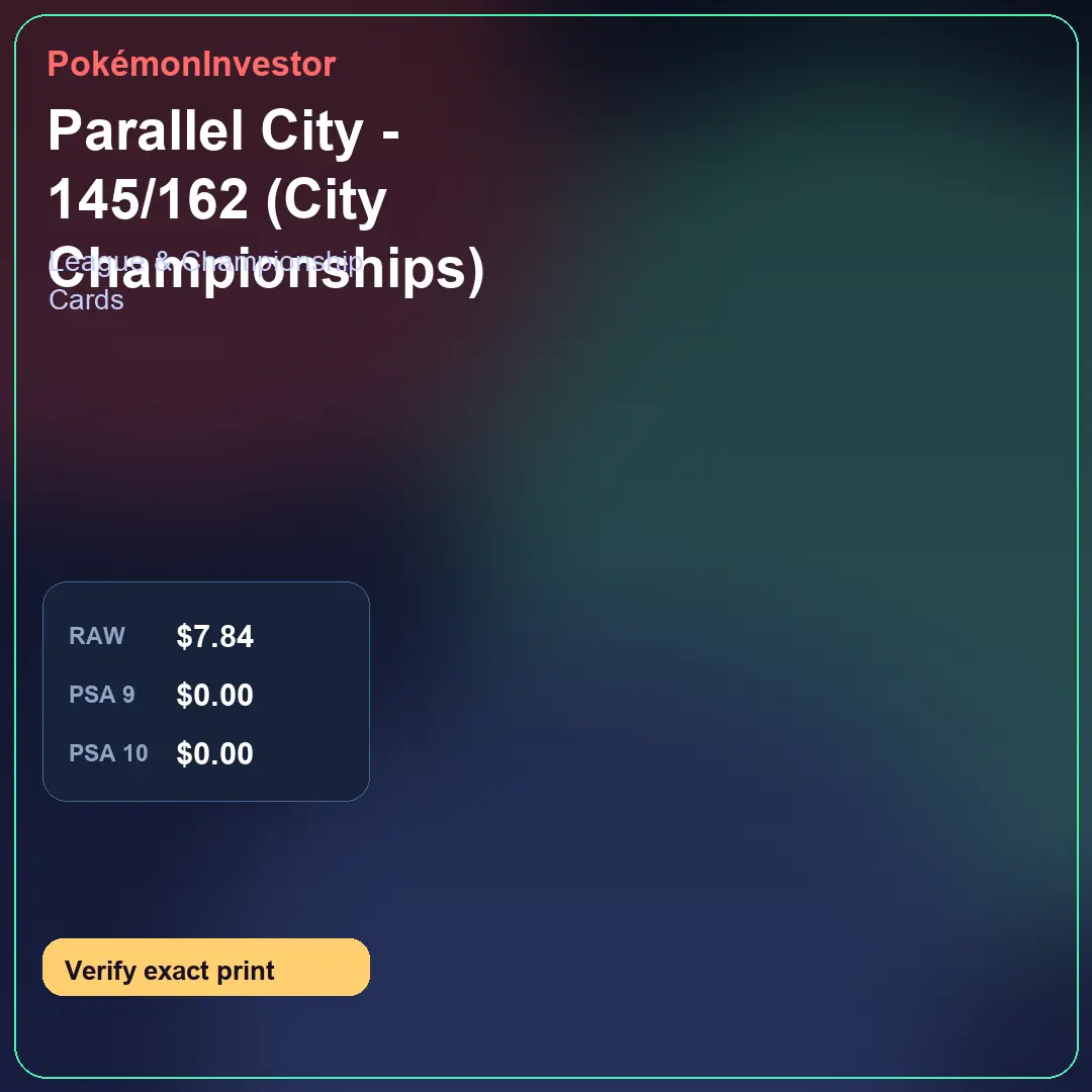 Card research image for Parallel City - 145/162 (City Championships)