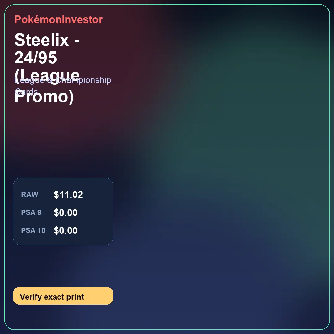 Card research image for Steelix - 24/95 (League Promo)