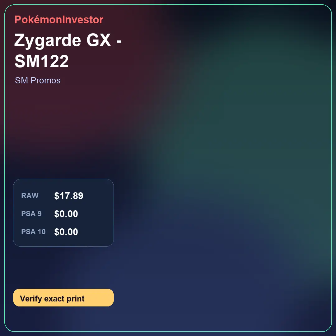 Card research image for Zygarde GX - SM122