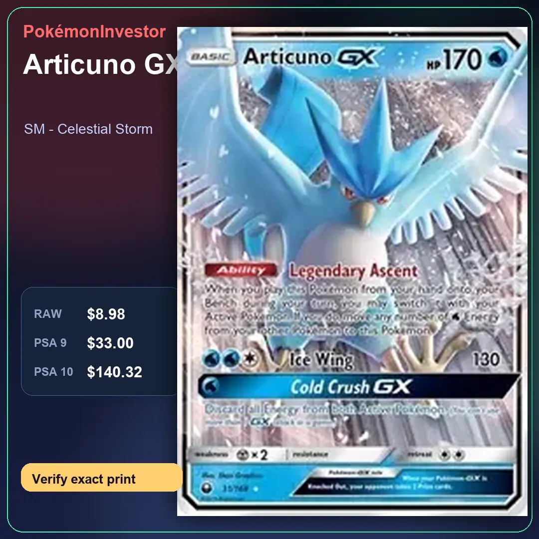 Card research image for Articuno GX