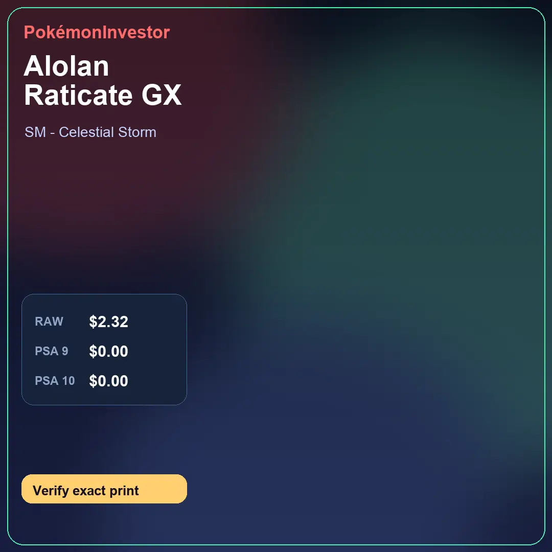 Card research image for Alolan Raticate GX