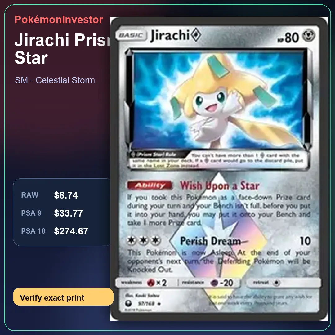 Card research image for Jirachi Prism Star