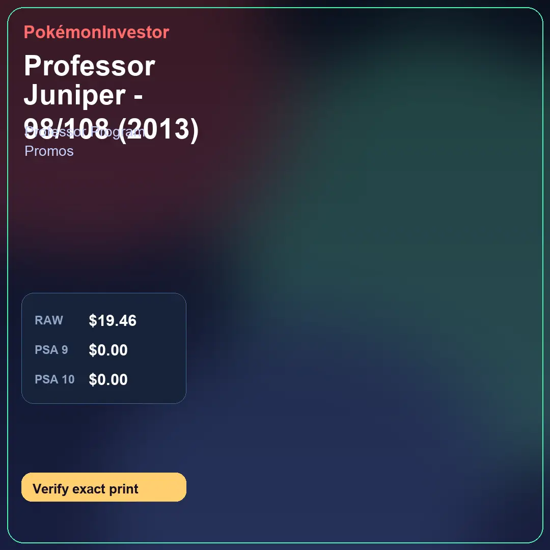 Card research image for Professor Juniper - 98/108 (2013)