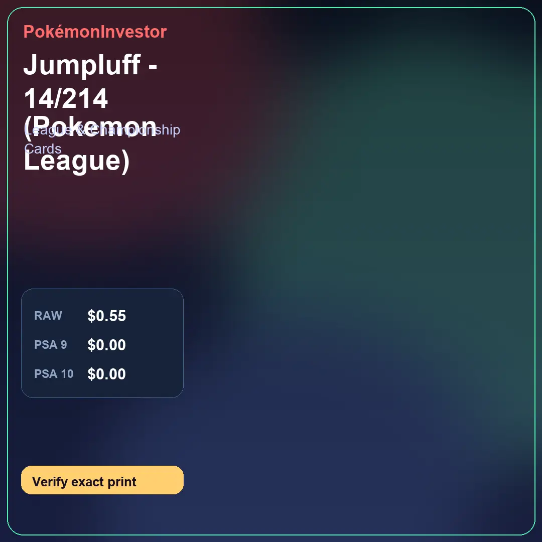 Card research image for Jumpluff - 14/214 (Pokemon League)