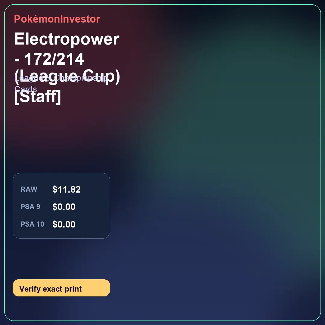 Card research image for Electropower - 172/214 (League Cup) [Staff]