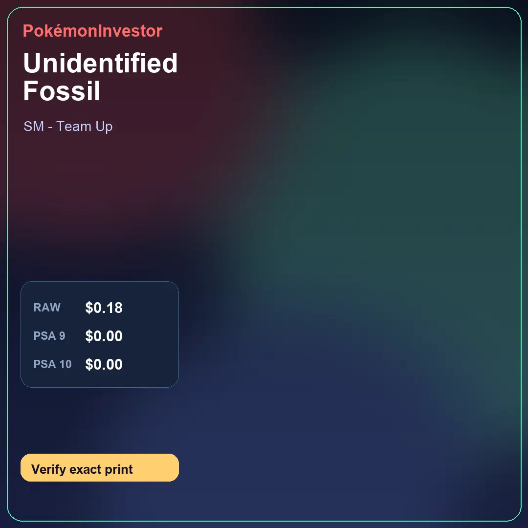 Card research image for Unidentified Fossil