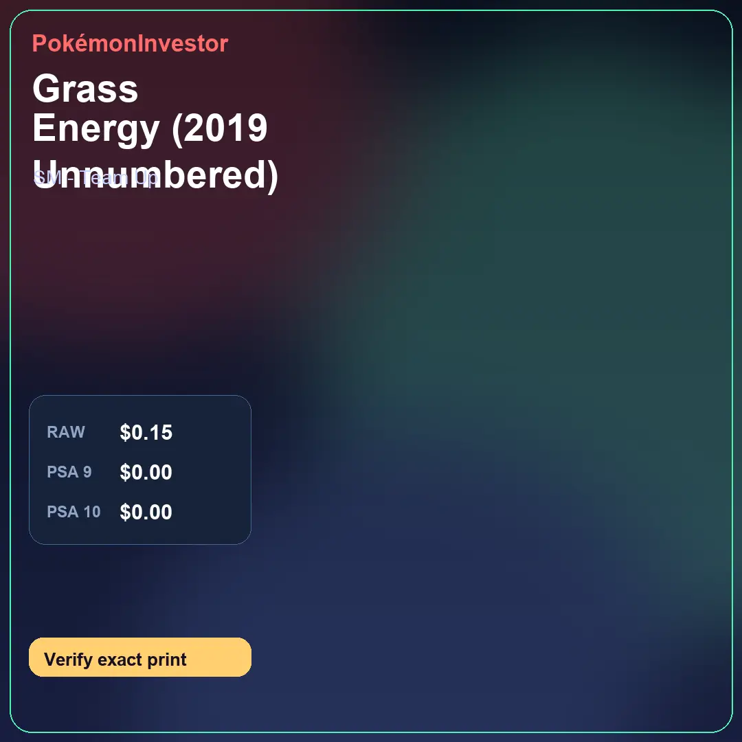 Card research image for Grass Energy (2019 Unnumbered)