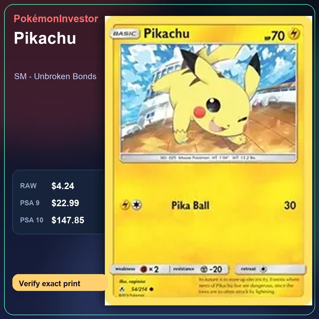 Card research image for Pikachu