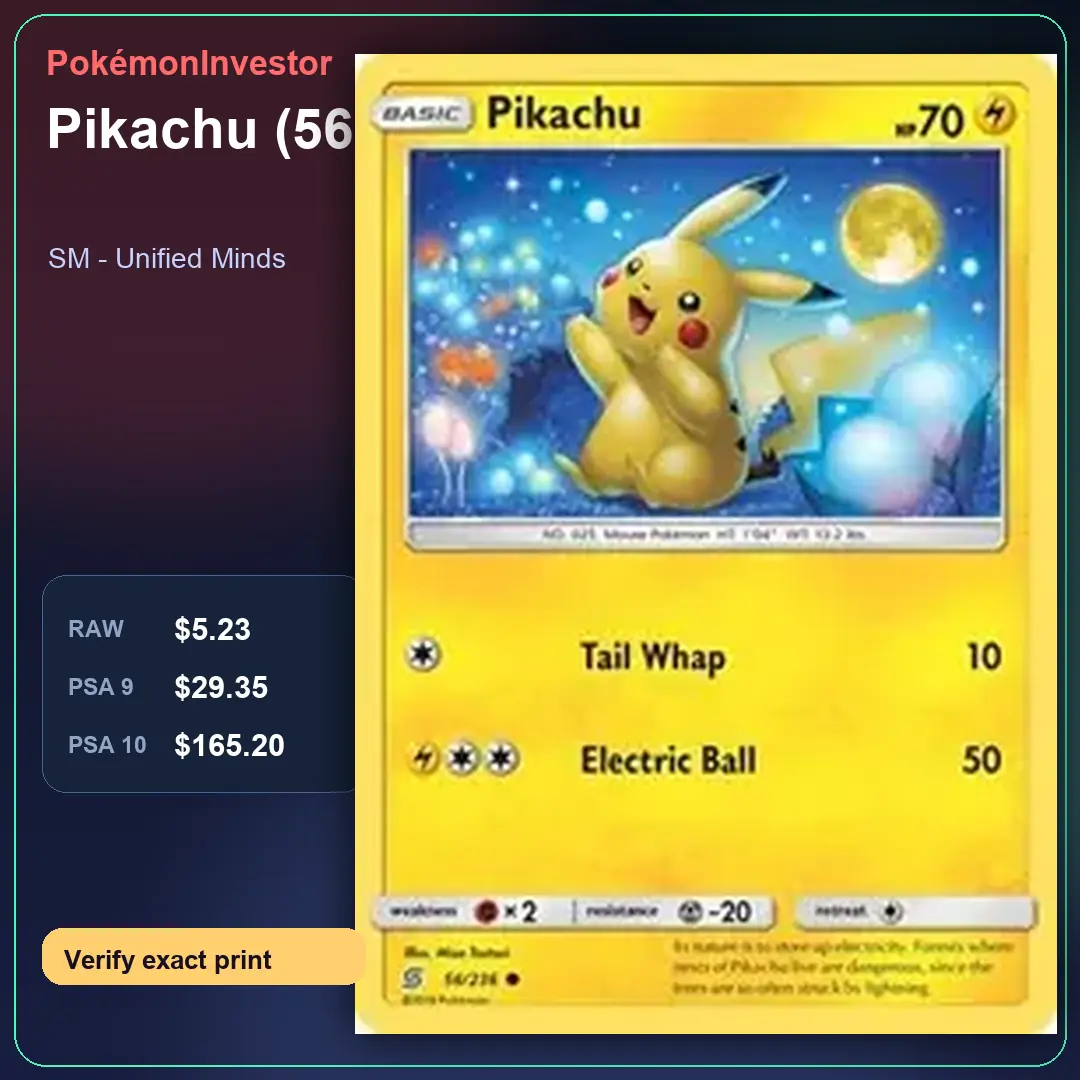 Card research image for Pikachu (56)