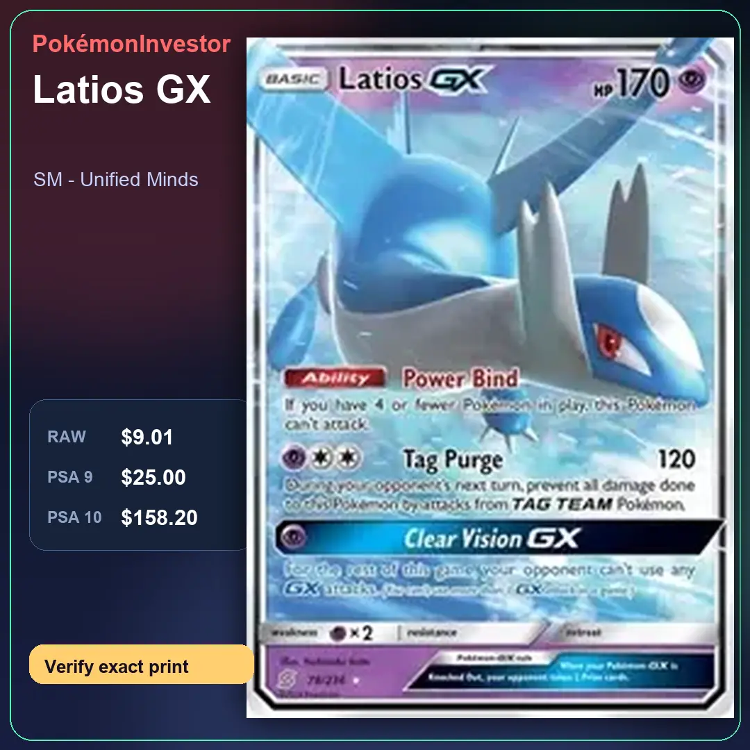 Card research image for Latios GX