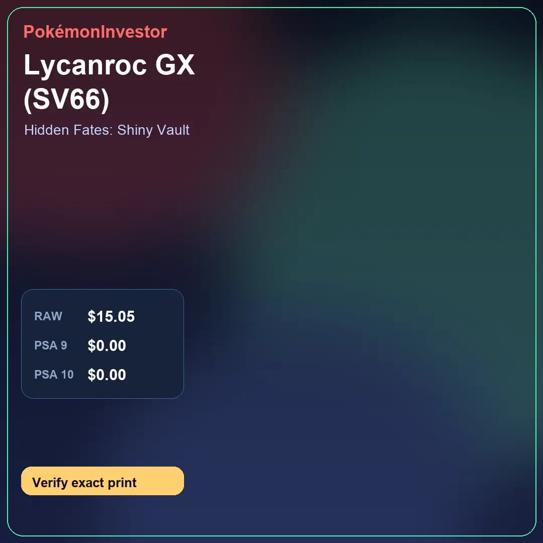 Card research image for Lycanroc GX (SV66)